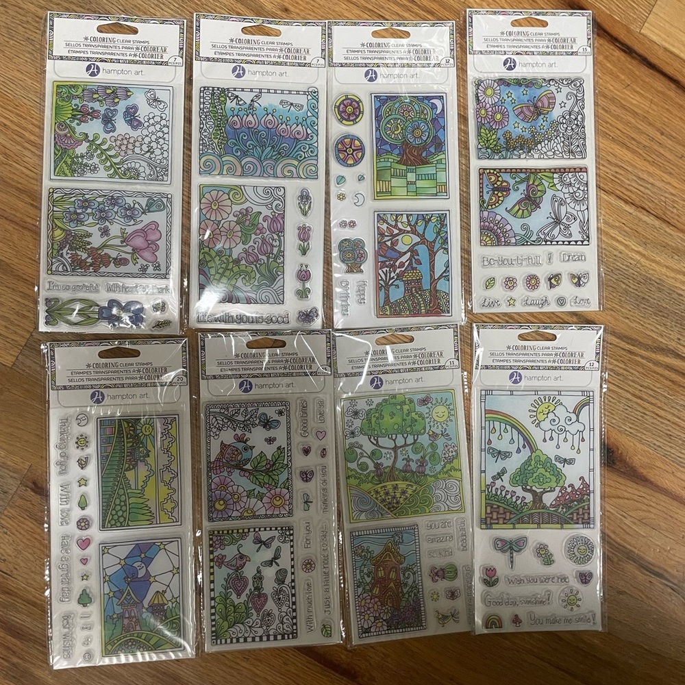 Hampton Art coloring clear stamps